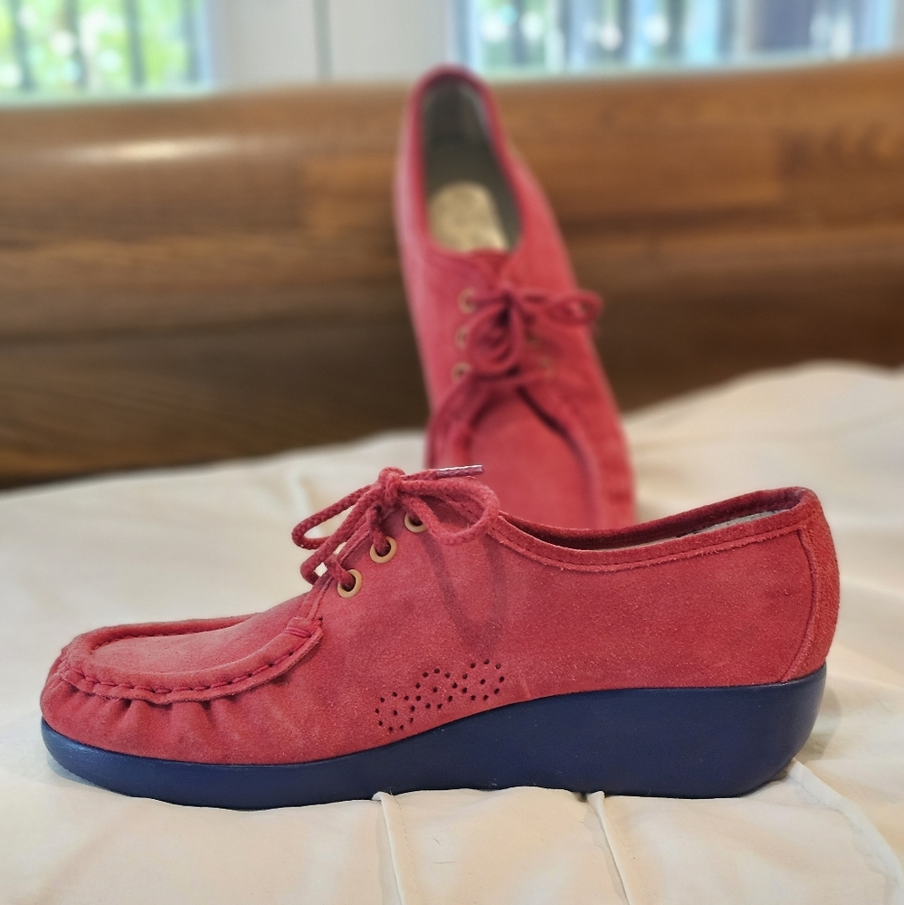 SAS Red Suede Shoes